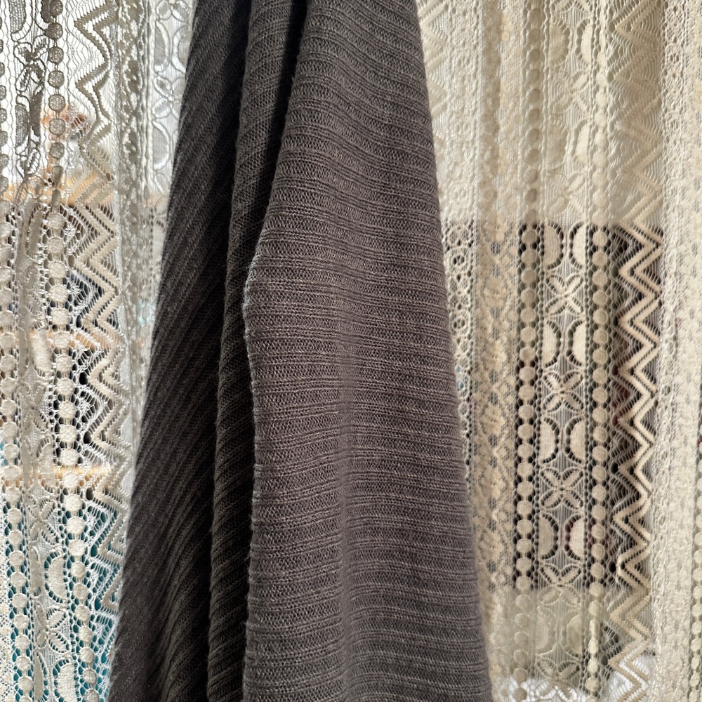 A New Day Ribbed Gray Knit blanket oversized scarf